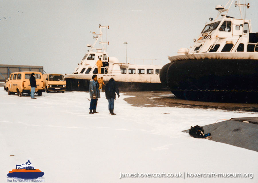 AP1-88 hovercraft with the Scandinavian company SAS -  (credit: The <a href='http://www.hovercraft-museum.org/' target='_blank'>Hovercraft Museum Trust</a>).